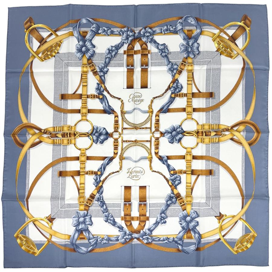 HERMES（エルメス） カレ90 GRAND MANEGE 大調教術 馬具 スカーフ