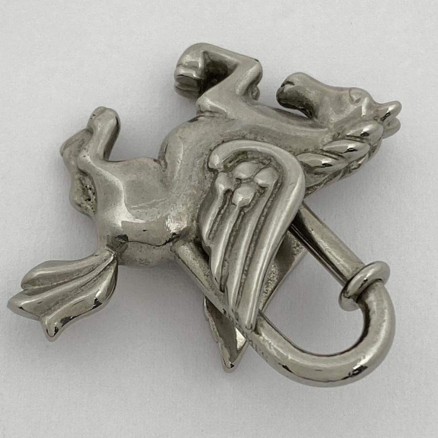 美品【エルメス本物】カデナ/チャーム/ペガサス/シルバー HERMES（エルメス） ペガサス バッグチャーム カデナ ペンダントトップ