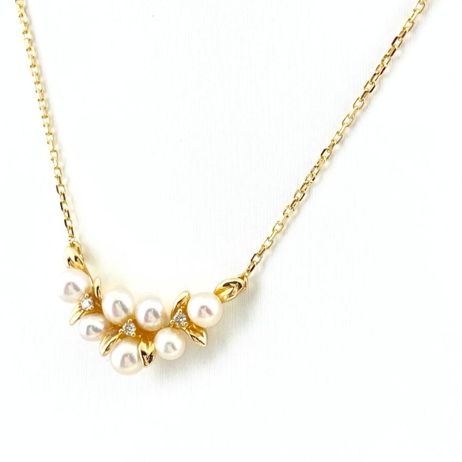 タサキ TASAKI パール デザインネックレス YG イエローゴールド  