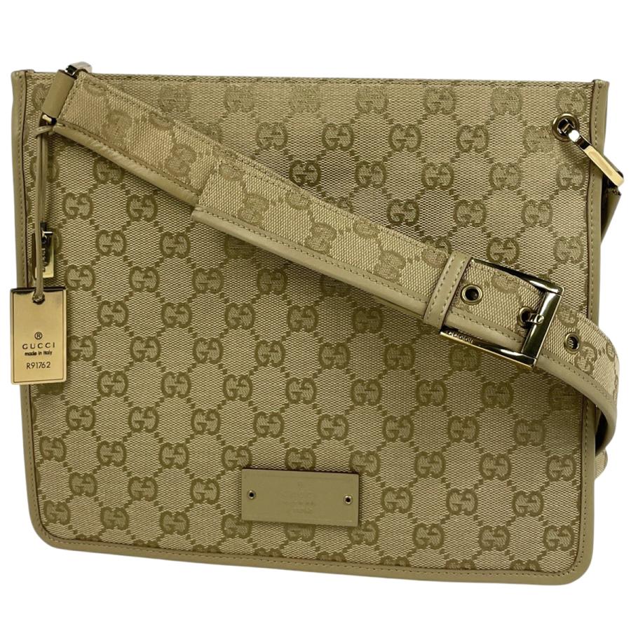 GUCCI グッチ GG柄 ショルダーバッグ 斜め掛け GGキャンバス グリーン  