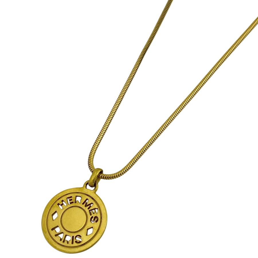 HERMES エルメス セリエ ペンダント ネックレス ゴールド 【中古】箱付き HERMES（エルメス） セリエ ネックレス ラウンド ネックレス GP