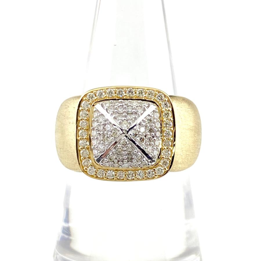 GSTV メレダイヤ デザインリング YG イエローゴールド 指輪 リング 14  