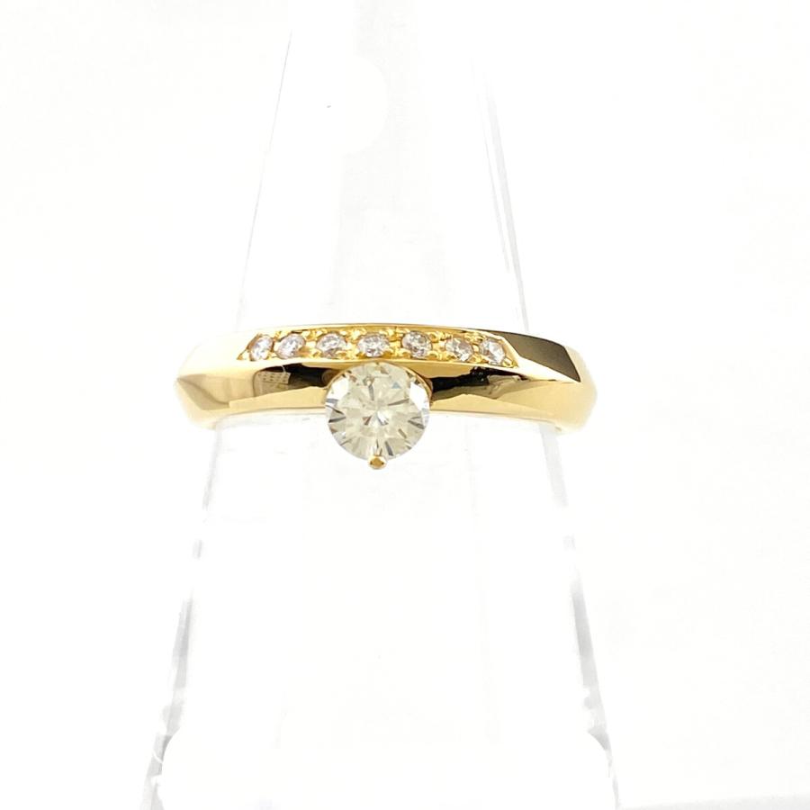 メレダイヤ デザインリング YG イエローゴールド 指輪 リング 13.5号