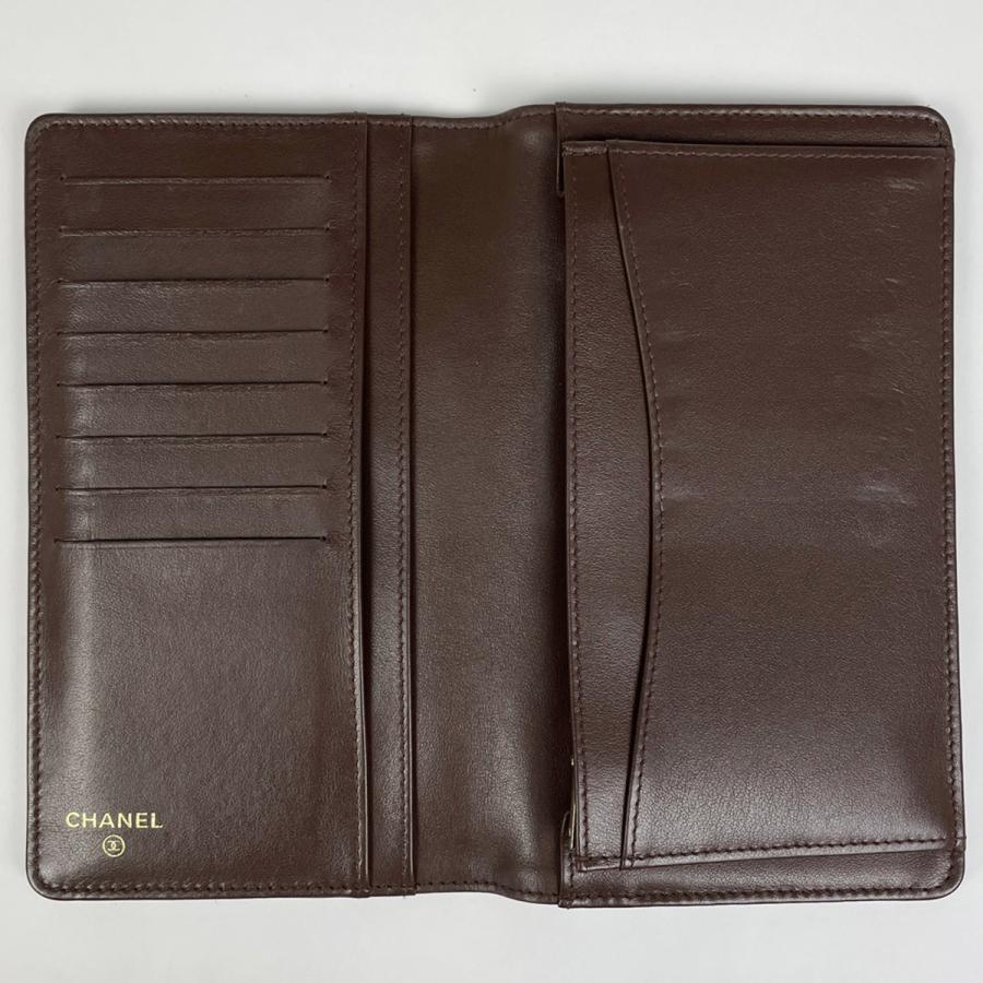 美品　CHANEL レザー キャビアスキン　ココマーク　長財布 CHANEL シャネル ココマーク 長財布 マトラッセ 二つ折り