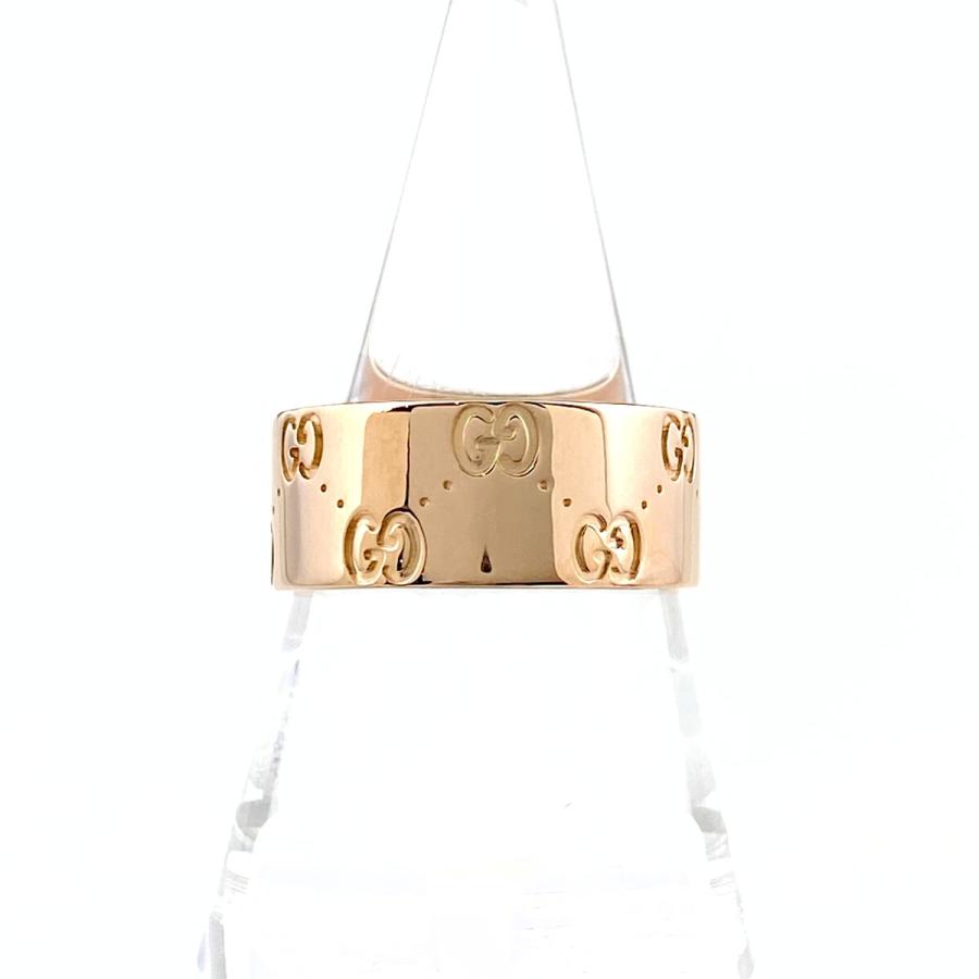 GUCCI グッチ アイコン ワイド リング PG ピンクゴールド 指輪 20号 