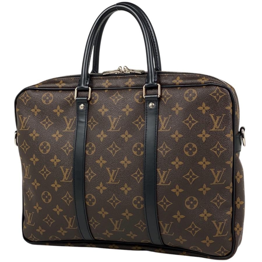 （未使用　展示品）ルイ ヴィトン LOUIS VUITTON PDV PM ポルト ドキュマン ヴォワヤージュ 2WAY ショルダー 斜め掛け ブリーフケース ビジネスバッグ モノグラムマカサー ブラウン ブラック シルバー金具 M52005 LOUIS VUITTON（ルイ・ヴィトン） PDV PM ポルトドキュマン