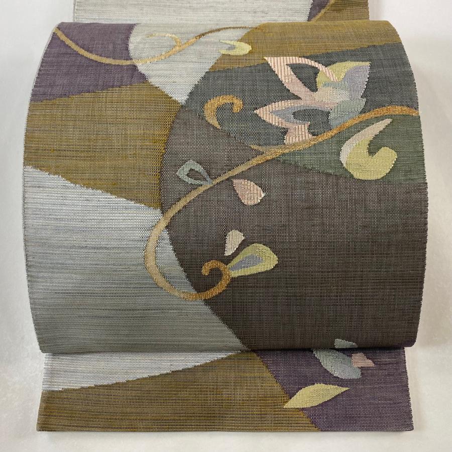 袋帯六通モール幾何学花菱花唐草25M115f 袋帯六通モール幾何学花菱花唐草25M115f 袋帯六通モール幾何学