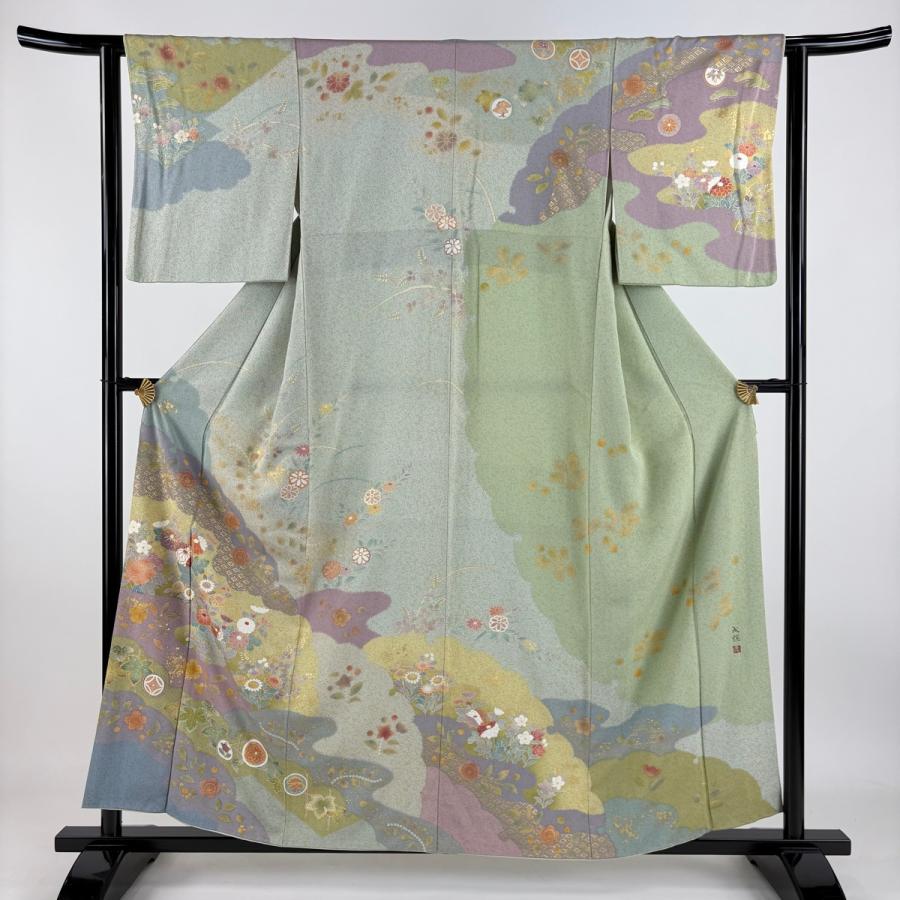 訪問着フルセット スワトウ　吉祥文様　金彩　袷　身丈158cm 裄丈63.5cm 訪問着フルセット スワトウ 吉祥文様 金彩 袷 身丈158cm 裄丈63.5cm