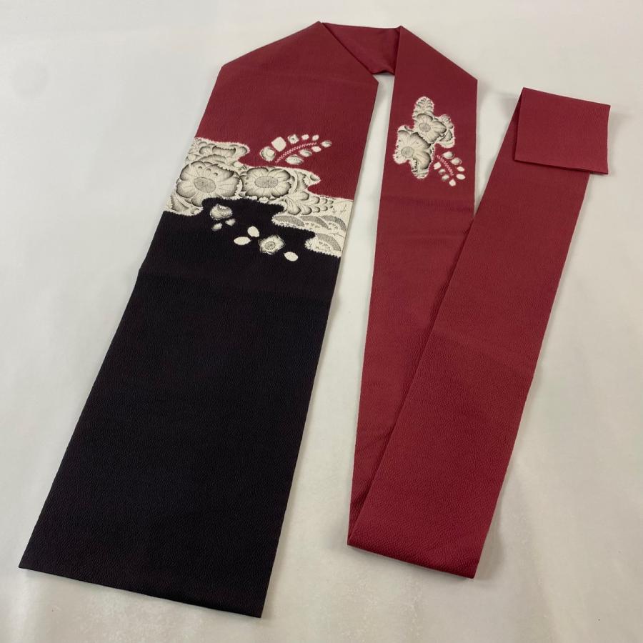 美品 名古屋帯 逸品 大脇一心 落款あり 辻が花 絞り 赤紫 正絹 中古