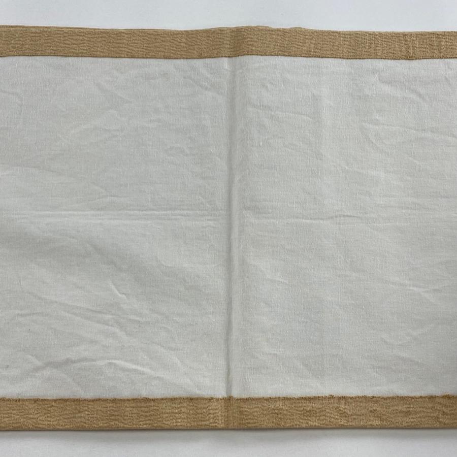 開き名古屋帯 優品 花唐草 草花 薄茶色 正絹 中古 : リユースセレクト