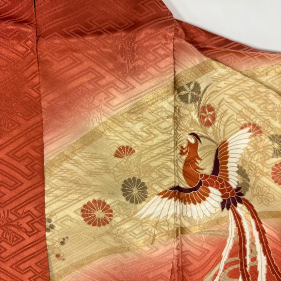 振袖と帯 海老茶色にグレージュ梅 身丈164裄67 袖丈109 亀甲袋帯 正統派古典/ひいな 紺/ネイビー 地紙に菊桜散らし 大人っぽい