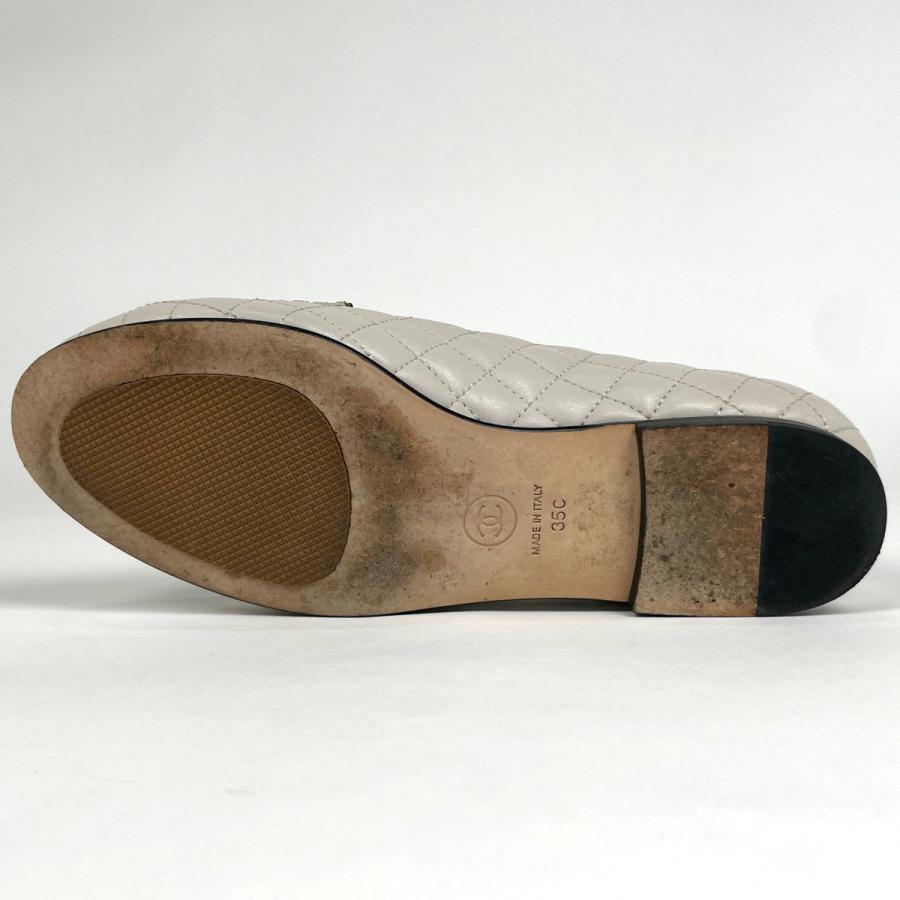 CHANEL キルティングレザーシューズ CHANEL シャネル ココマーク ローファー マトラッセ