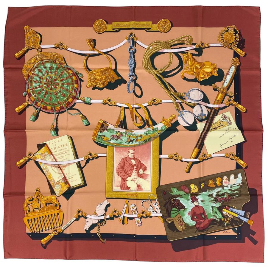 【未使用品】HERMES カレ90 「エルメスの思い出」 HERMES（エルメス） カレ 90 Memoire d'Hermes エルメスの思い出