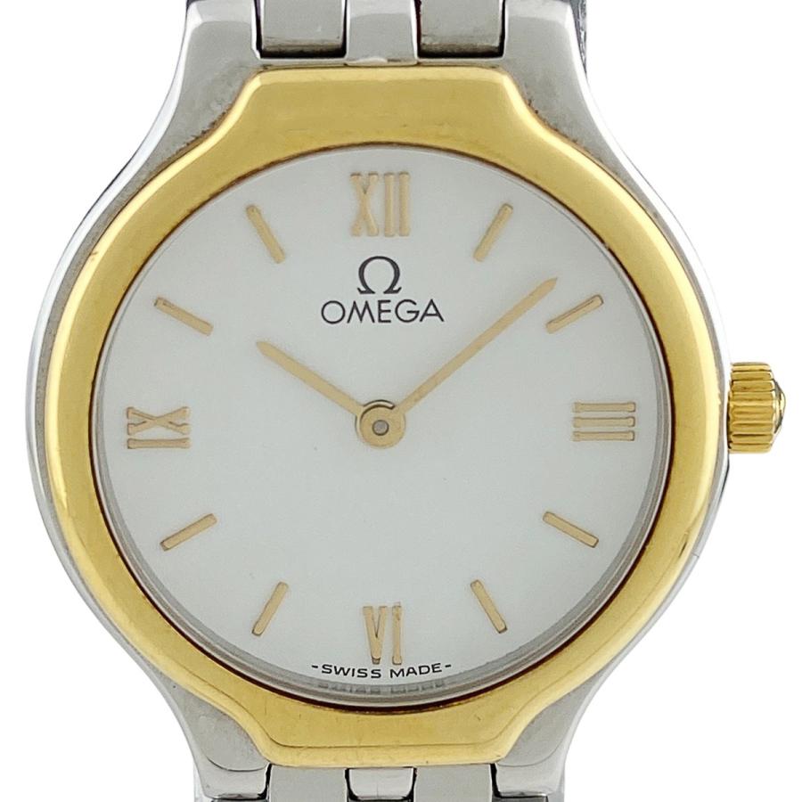 OMEGA（オメガ） デヴィル 腕時計 SS GP クォーツ ホワイト レディース