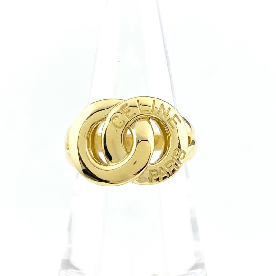 CELINE セリーヌ デザインリング YG イエローゴールド 指輪 リング  