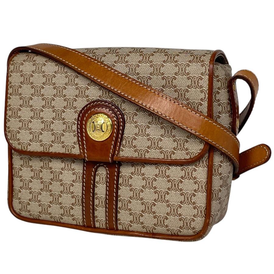 ⭐CELINE⭐　美品　セリーヌ　ショルダーバッグ　マカダム柄　ブラウン CELINE セリーヌ マカダム柄 バッグ ブラウン