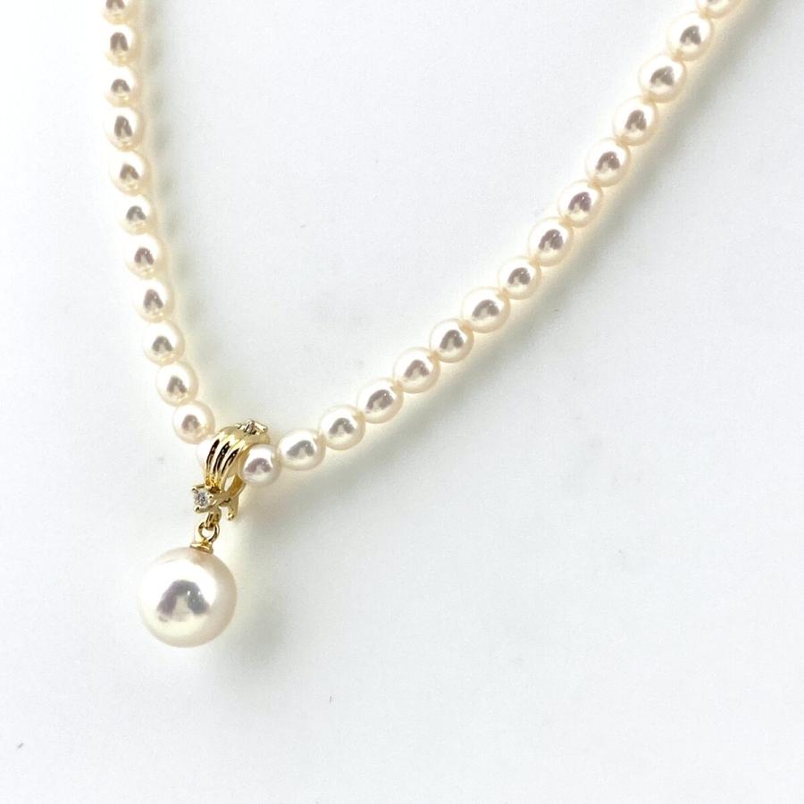 【美品】TASAKI 真珠 ペンダント ネックレス　K18 タサキ TASAKI パール デザインネックレス YG イエローゴールド