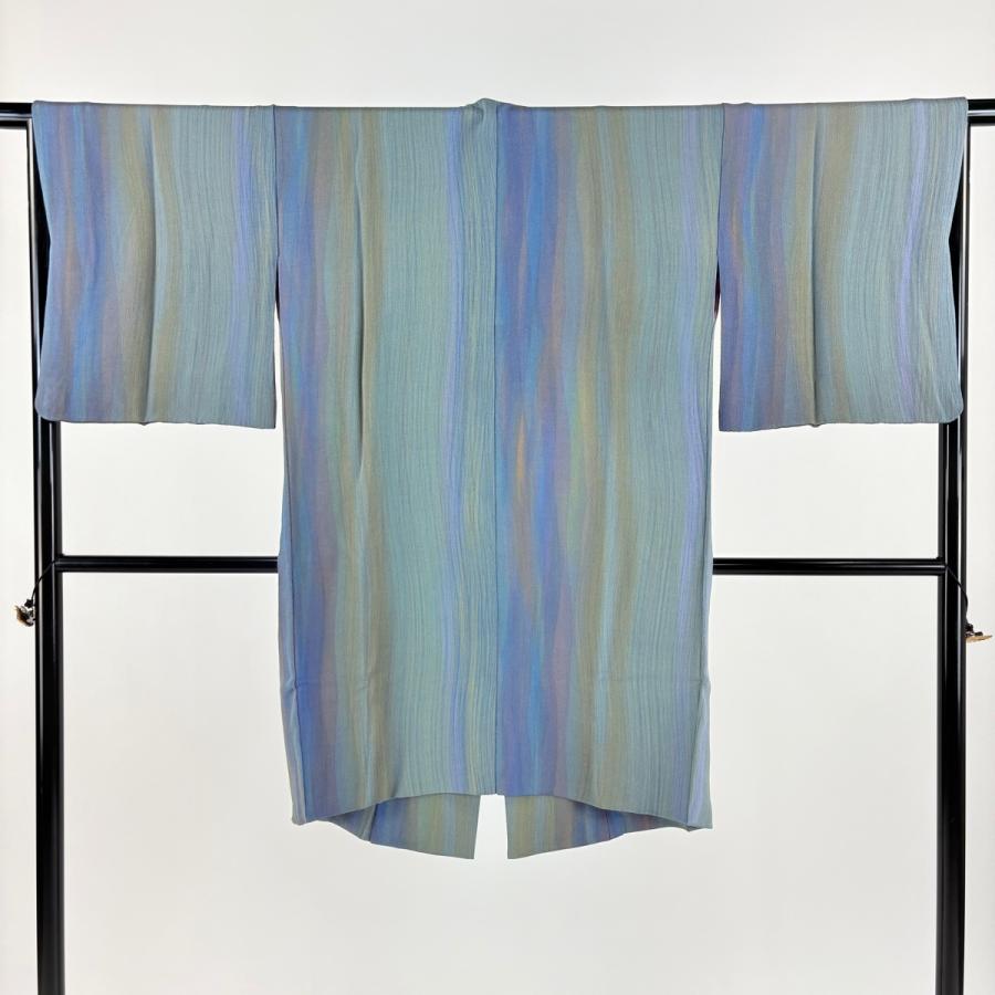 美品 道中着 身丈101cm 裄丈66cm M 和装コート 湯浅公展 伊と幸 落款