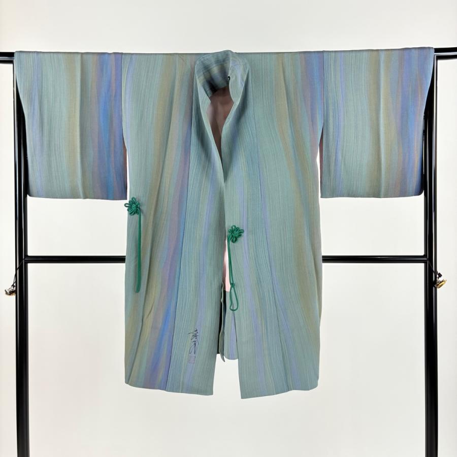 美品 道中着 身丈101cm 裄丈66cm M 和装コート 湯浅公展 伊と幸