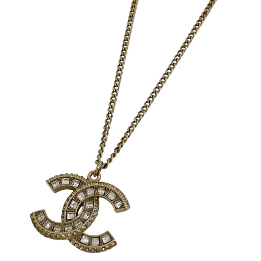 CHANEL シャネル ココマーク ラインストーン ネックレス CCマーク  