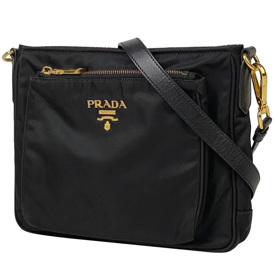 PRADA プラダ ロゴ ショルダーバッグ 斜め掛け ナイロン ネロ(ブラック  