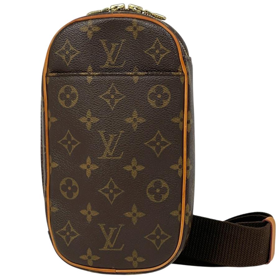 【正規品】 ルイヴィトン ヴィトン ポシェットガンジュ ボディバッグ 肩掛け ルイ・ヴィトン LOUIS VUITTON ポシェットガンジュ ブラウン ゴールド