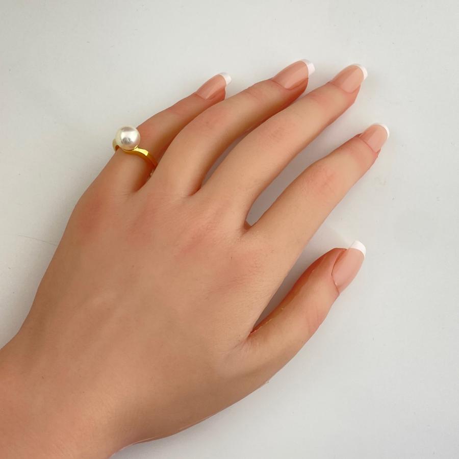 MIKIMOTO（ミキモト） パール デザインリング YG イエローゴールド
