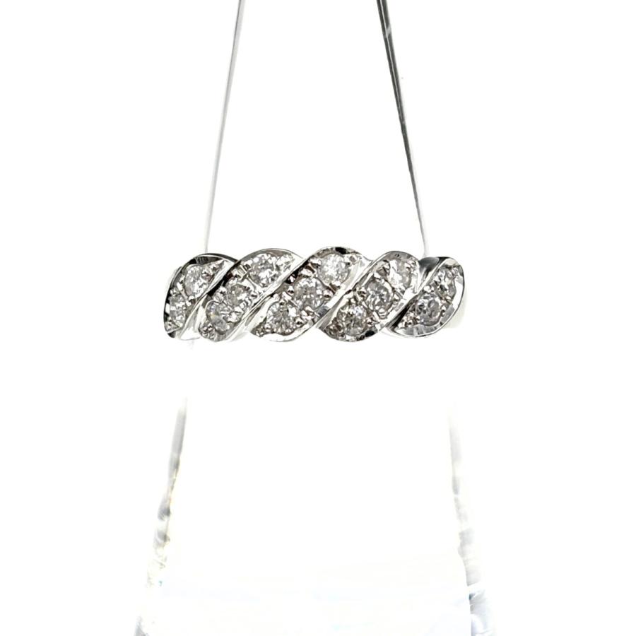 メレダイヤ デザインリング プラチナ 指輪 リング 15号 Pt900