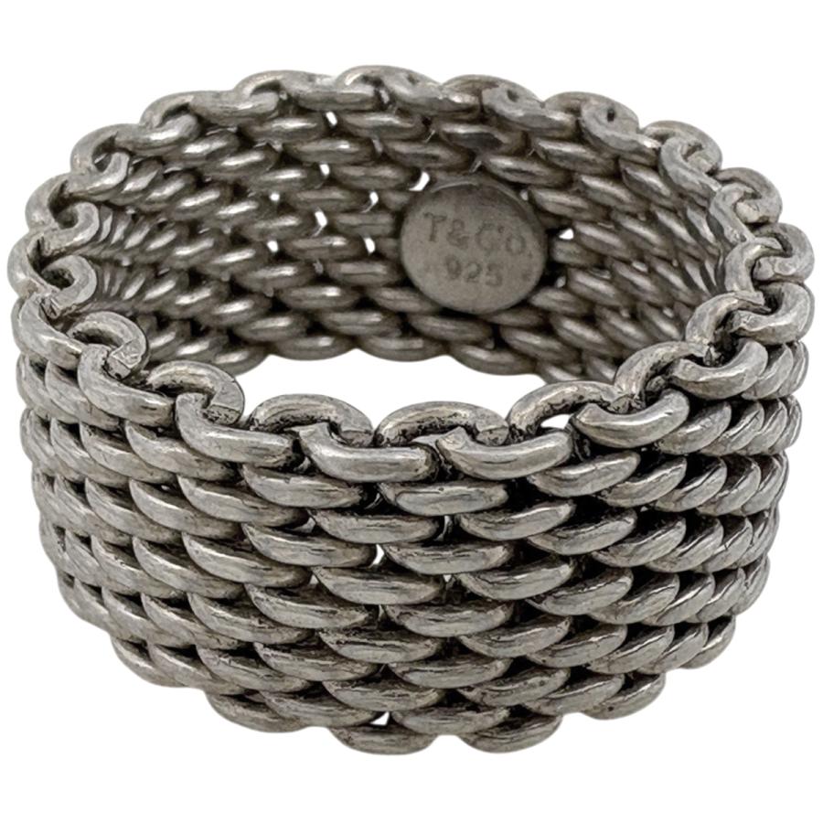Tiffany & Co. シルバー サマセットメッシュリング（14号） TIFFANY&Co.（ティファニー） サマセット メッシュ リング 指輪 14号