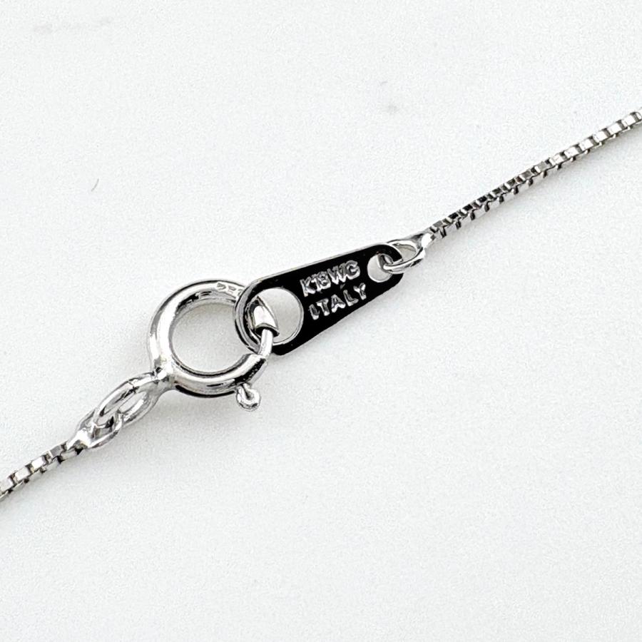 ルビー デザインネックレス WG ホワイトゴールド ペンダント メレダイヤ ダイヤモンド ネックレス K18 WG ルビー レディース 中古