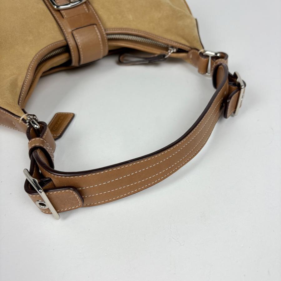 COACH（コーチ） ロゴ ショルダーバッグ スエード ベージュ 7559