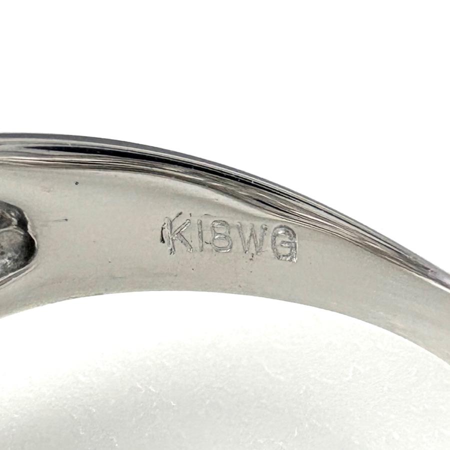 メレダイヤ デザインリング WG ホワイトゴールド 指輪 リング 11号 K18