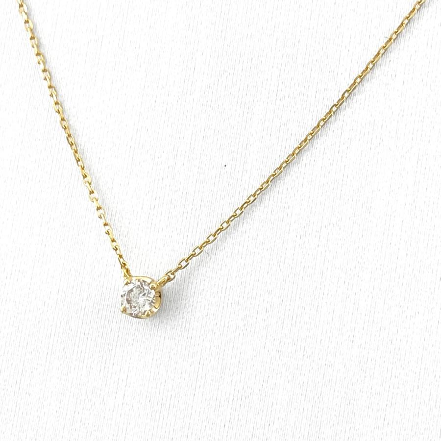 ヨンドシー 4℃ ダイヤモンド デザインネックレス YG イエローゴールド