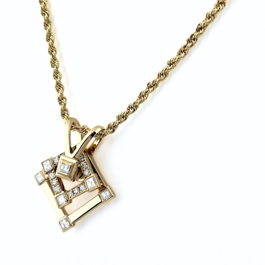 ウォルサムのダイヤペンダント WALTHAM ウォルサム スウィング ダイヤモンド ペンダントトップ K18