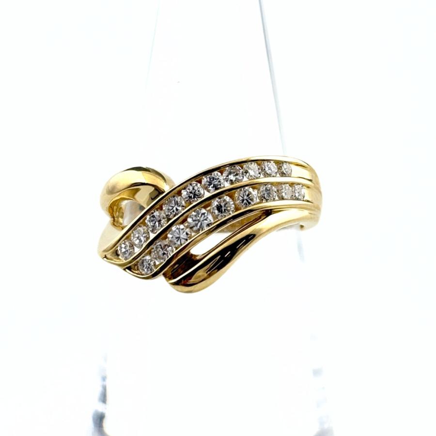 メレダイヤ デザインリング YG イエローゴールド 指輪 リング 11.5号