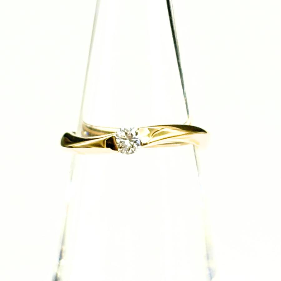 ダイヤモンド デザインリング YG イエローゴールド 指輪 リング 11号