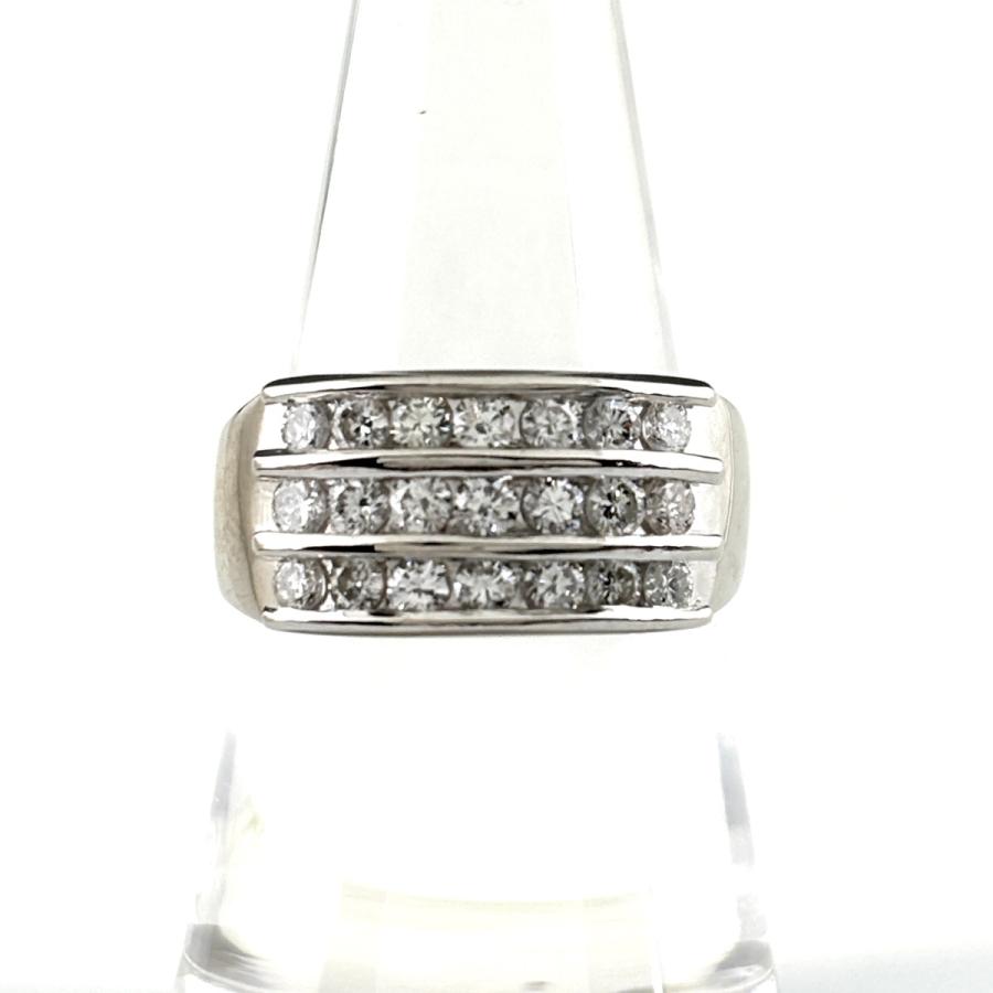 メレダイヤ デザインリング プラチナ 指輪 リング 16号 Pt900