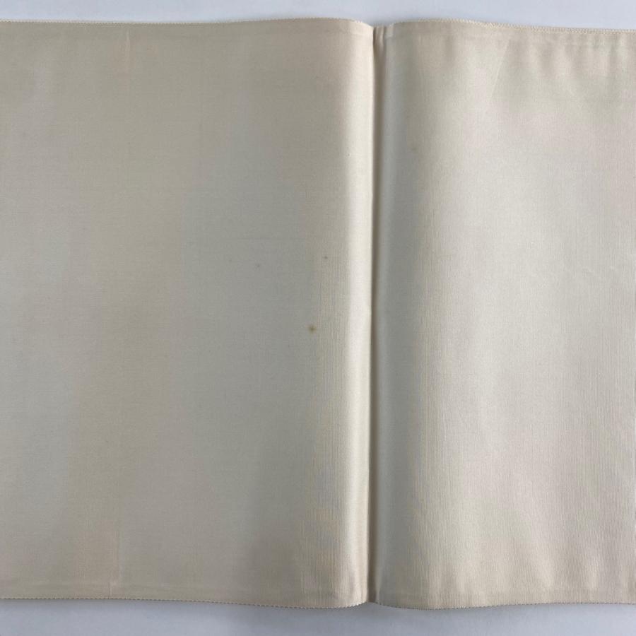 美品 袋帯 秀品 鳥 草花 螺鈿箔 箔 銀色 お太鼓柄 正絹 中古