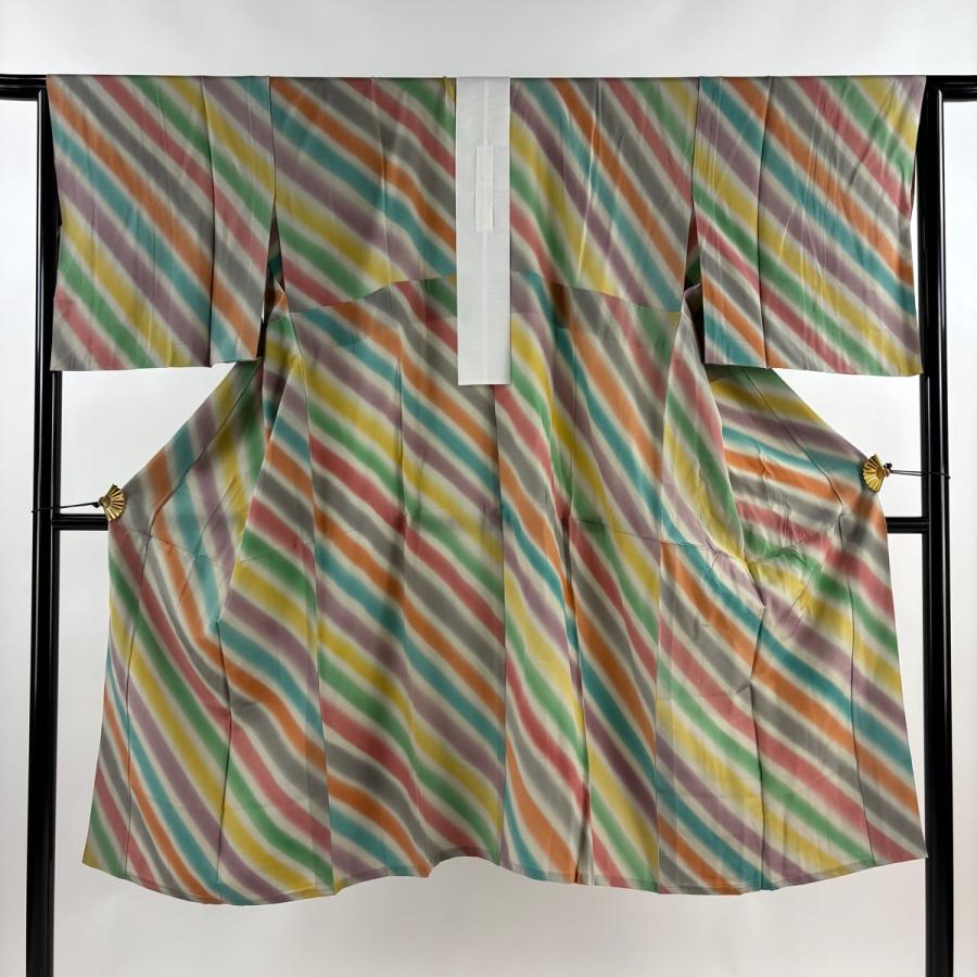 美品 長襦袢 身丈122.5cm 裄丈63cm S 大島紬美術館 証紙あり 斜