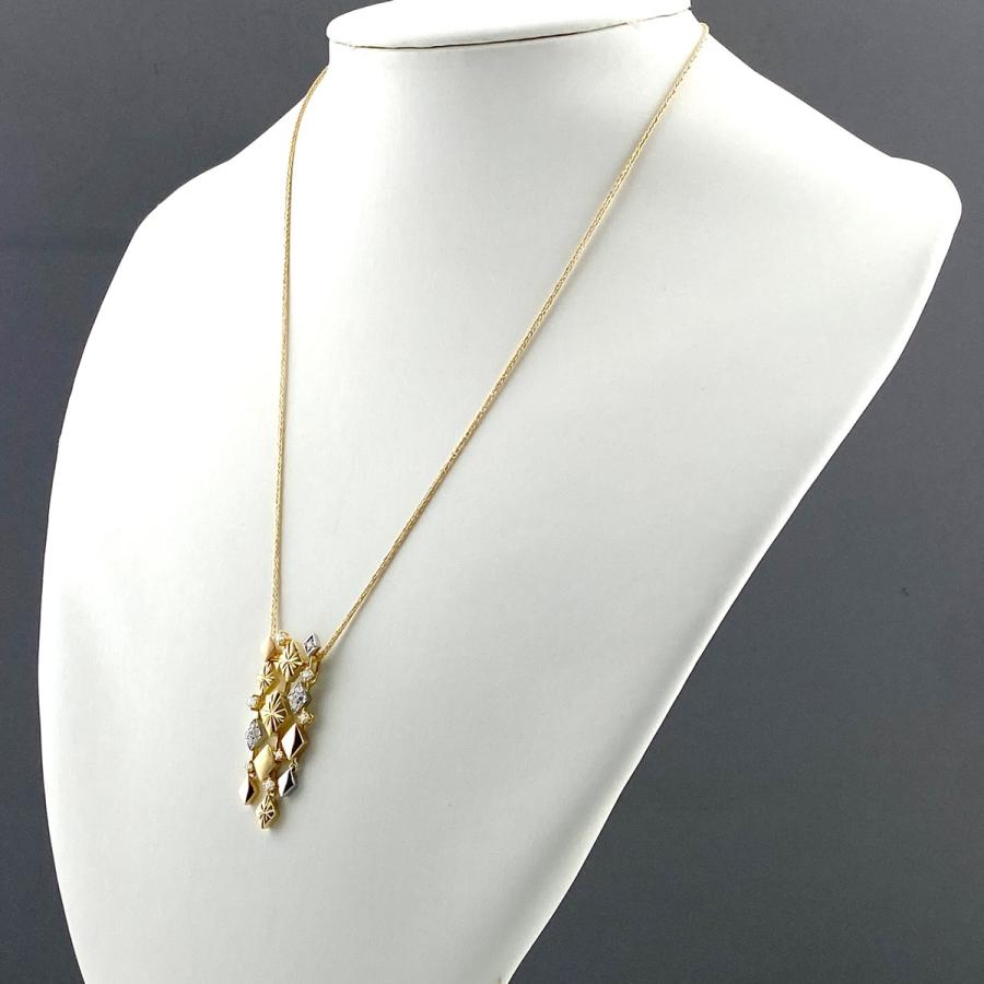 タサキ TASAKI メレダイヤ デザインネックレス YG イエローゴールド 