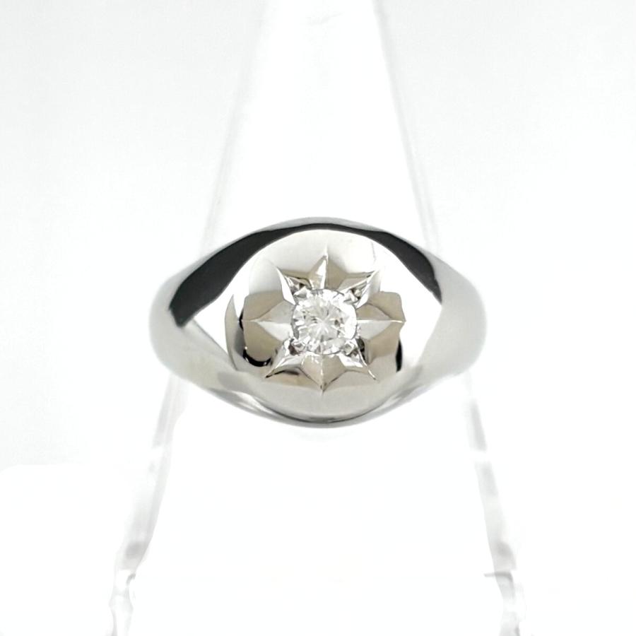 ダイヤモンド デザインリング プラチナ 指輪 リング 21号 Pt850 メンズ