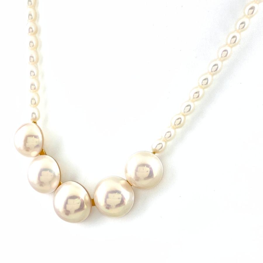 タサキ TASAKI パール デザインネックレス YG イエローゴールド  