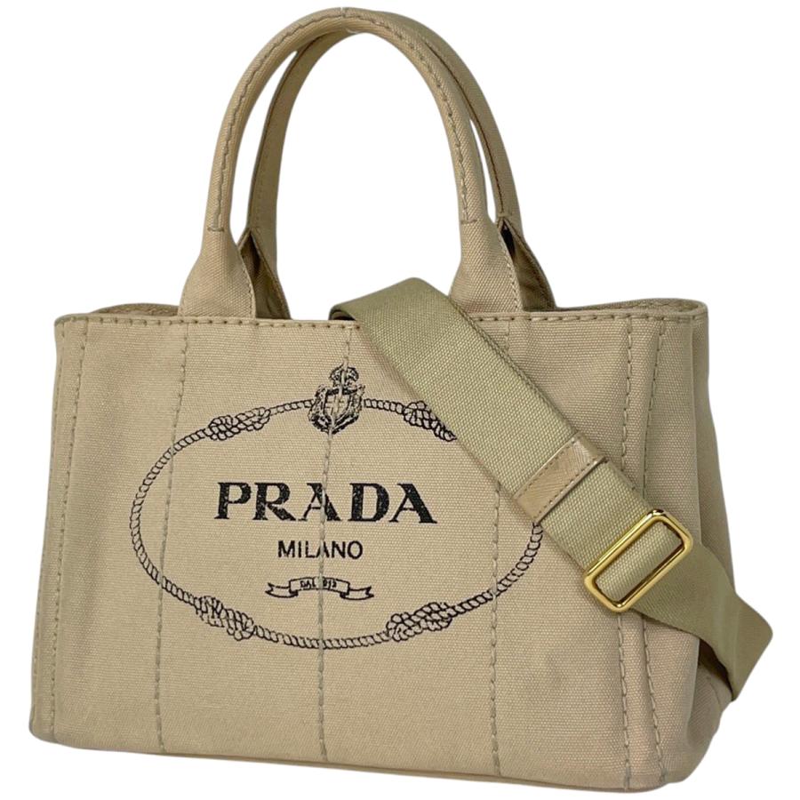 PRADA プラダ カナパ M ベージュ トート バッグ キャンバス PRADA（プラダ） カナパ トート 2WAY ショルダーバッグ トートバッグ
