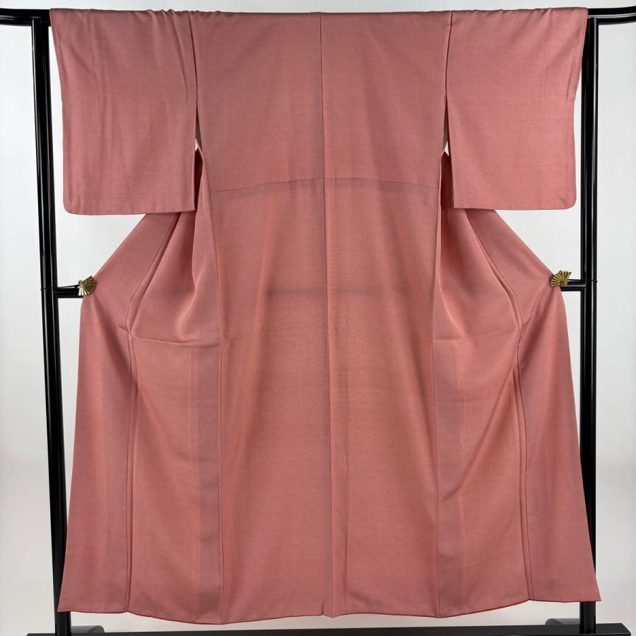 江戸小紋 身丈152cm 裄丈63cm S 袷 角通し ピンク 正絹 秀品 中古