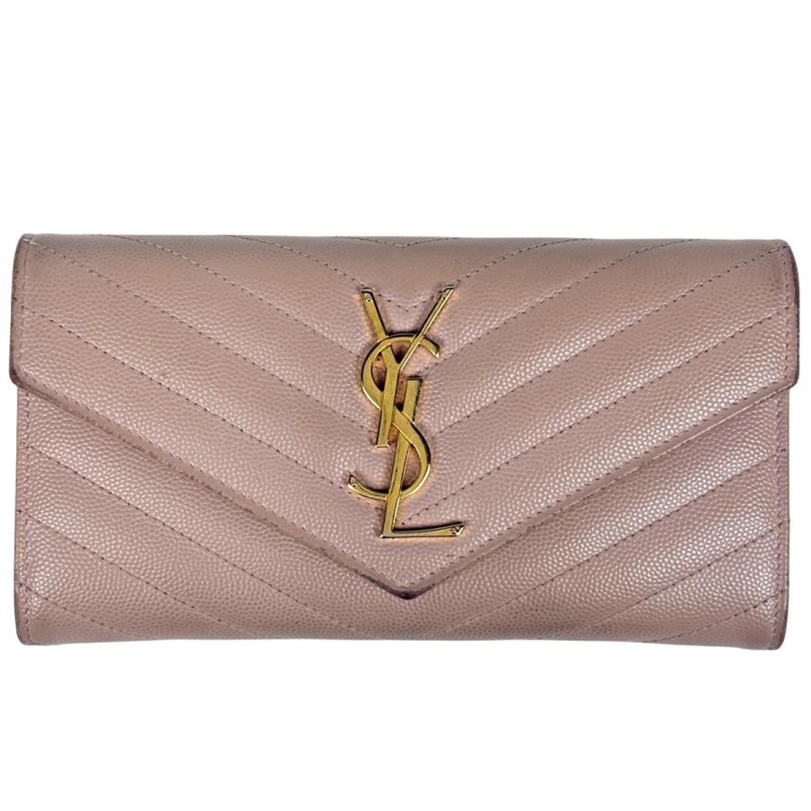 YVES SAINT LAURENT(イヴサンローラン) / YSLロゴ/長財布/レザー 