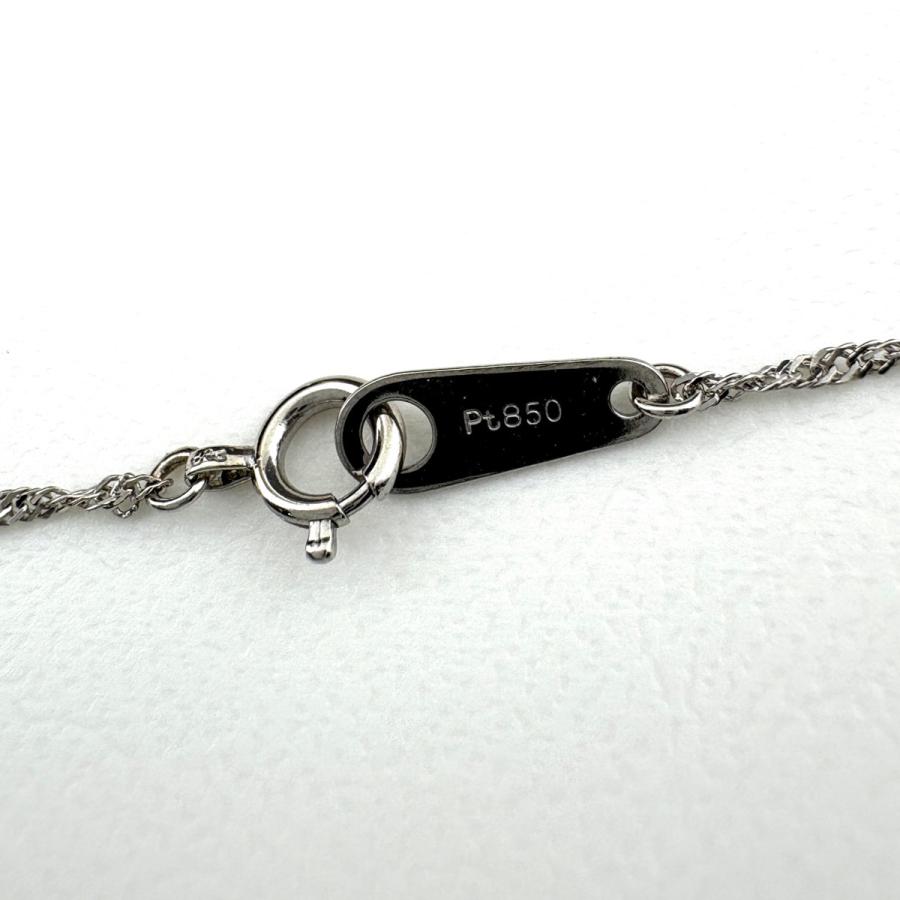 フラワーモチーフ デザインネックレス プラチナ ペンダント 花 メレダイヤ ネックレス Pt900 Pt850 ダイヤモンド レディース 中古