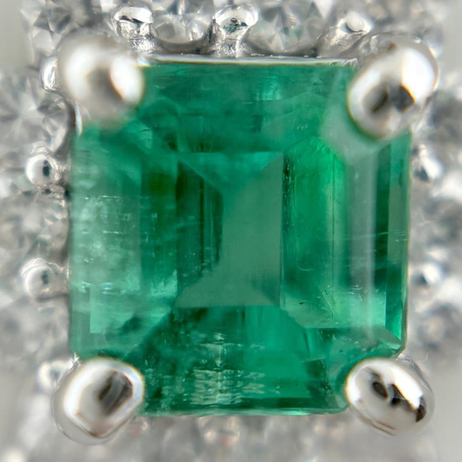 タサキ TASAKI エメラルド デザインネックレス プラチナ メレダイヤ