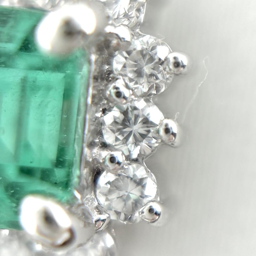 タサキ TASAKI エメラルド デザインネックレス プラチナ メレダイヤ