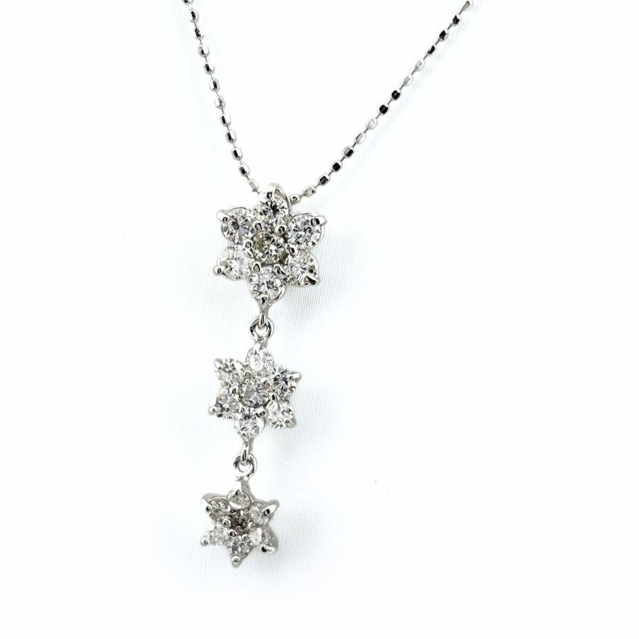 メレダイヤ デザインネックレス WG ホワイトゴールド ペンダント