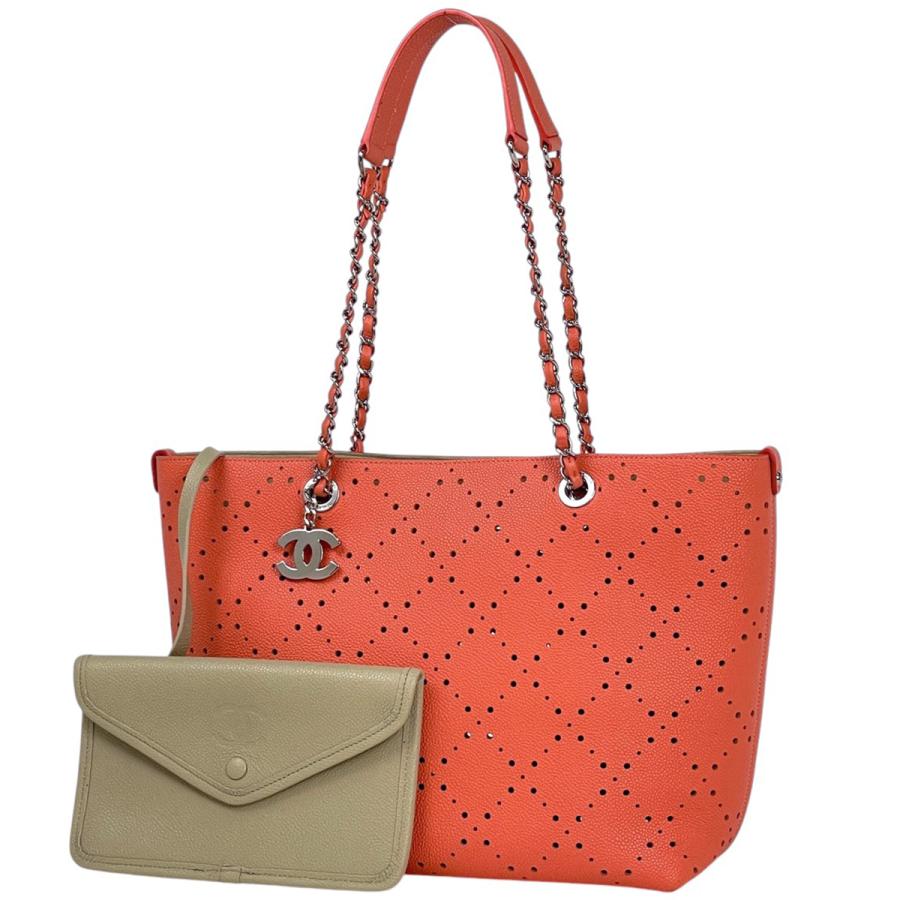 CHANEL（シャネル） ココマーク チェーントートバッグ パンチング